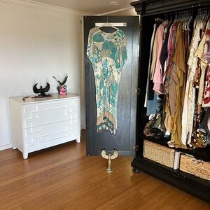 Spell & The Gypsy Maxi Dress in Teal and Cream Floral